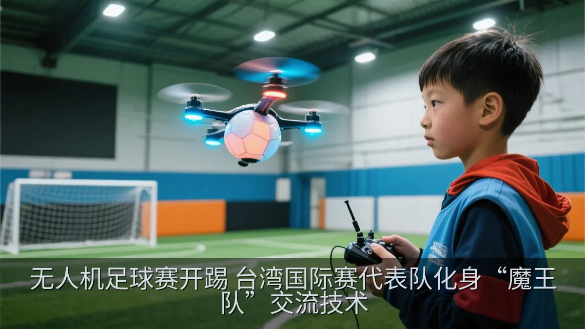 无人机足球赛开踢 台湾国际赛代表队化身“魔王队”交流技术